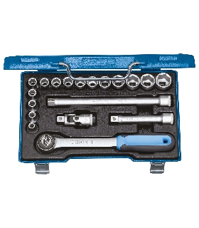 JUEGO DE LLAVES DE VASO 1/2"" 19 PZAS HEXAGONAL 8-24 MM 2682842 GEDORE